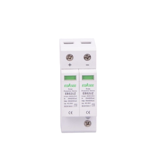 [AMAT6-116561] Descarcator supratensiune cu semnalizare pentru sisteme fotovoltaite 2P, 20-40KA, 600VDC EBS2UZ