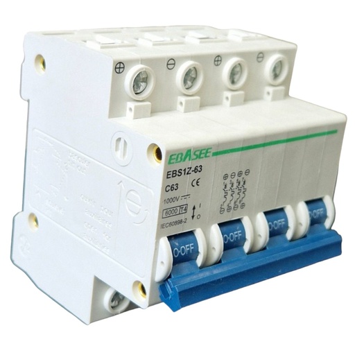 [AMAT6-116567] Siguranta automata tip intreruptor 4P, 63A, 1000V, EBS1Z-63, Ebasee