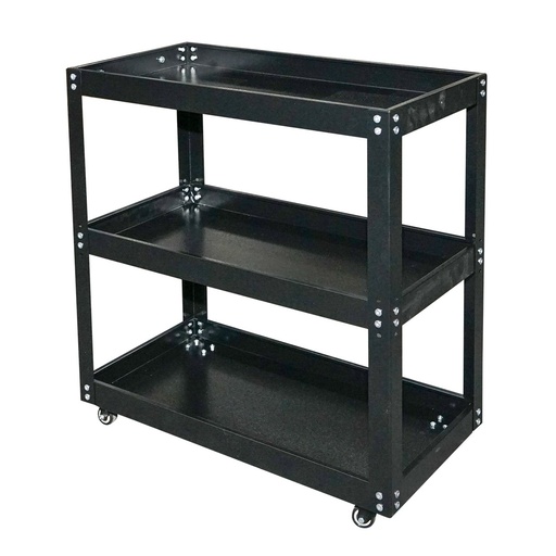 [AMAT6-116748] Carucior scule metalic pe roti cu 3 rafturi 750x700x360mm