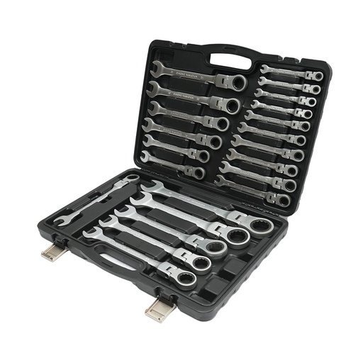 [AMAT6-116788] Set 22 chei combinate cu clichet articulate CrV 6-32mm
