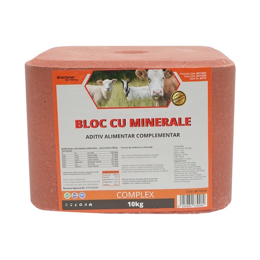 [AMAT6-116796] Bloc sare 10kg cu complex minerale pentru animale