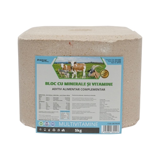 [AMAT6-116801] Bloc sare 5kg multivitamine pentru animale
