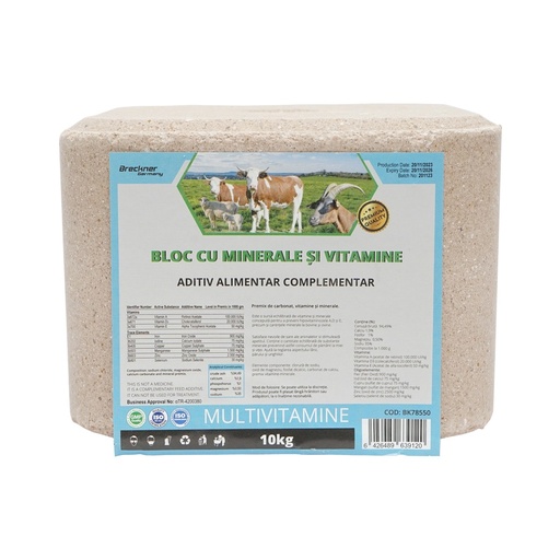 [AMAT6-116802] Bloc sare 10kg multivitamine pentru animale
