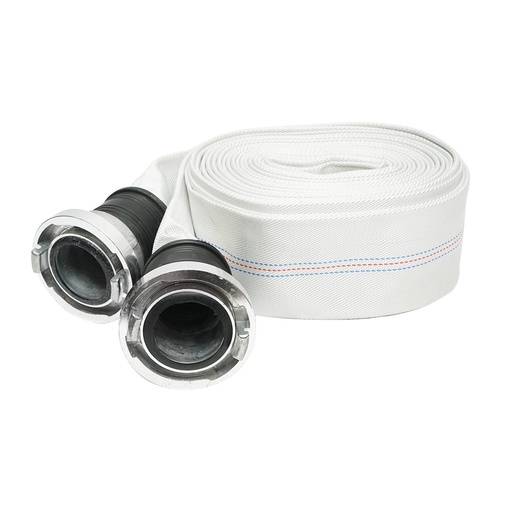 [AMAT6-116827] Furtun irigatii/pomp. din PVC 3 toll, lungime 20m cu racorduri aluminu, max 10bar, panzat