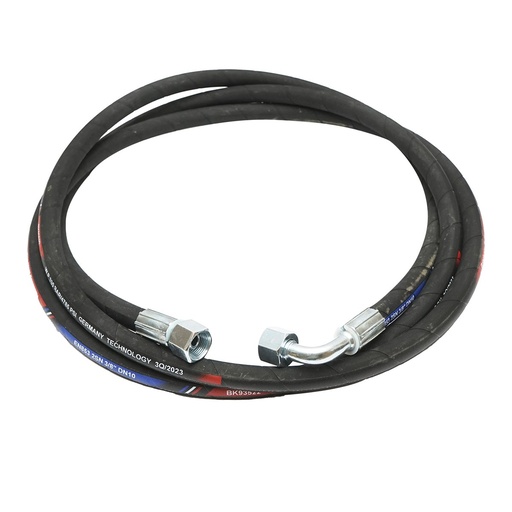 [AMAT6-116854] Furtun presiune 3400mm hidraulic 2SN DN10 sertizat cu armaturi 90 grade M20x1,5 si armatura dreapta M20x1,5