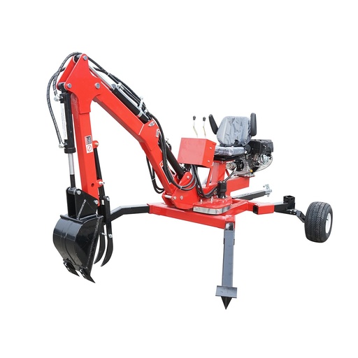 [AMAT6-116871] Mini excavator pentru ATV cu motor 15Cp, 420CC pe benzina remorcabil, rotire 360 grade
