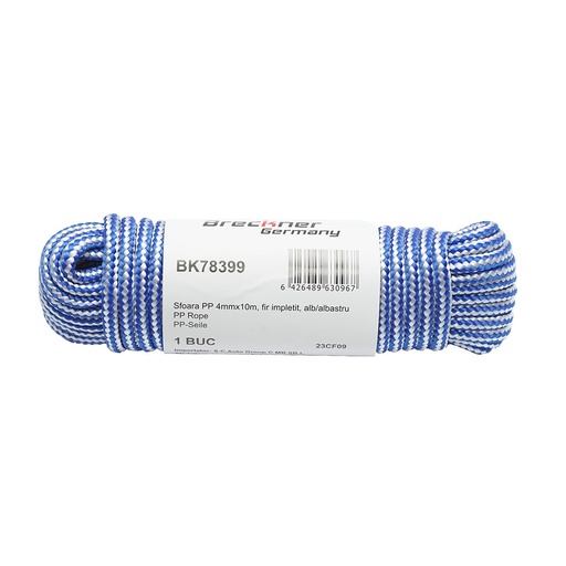 [AMAT6-116916] Sfoara PP impletita 4mmx10m, alb/albastru