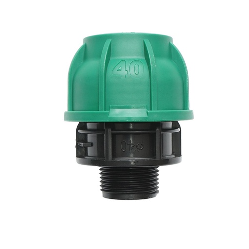 [AMAT6-117088] Racord compresiune cu filet exterior D40mmx1 toll, PN10 Bar pentru sisteme de irigatii
