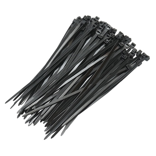 [AMAT6-117168] Faseta, colier plastic negru 3.6x140mm 100 buc/set
