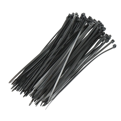 [AMAT6-117169] Faseta, colier plastic negru 3.6x200mm 100 buc/set
