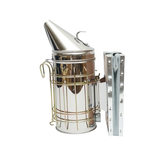 [AMAT6-117266] Afumator albine din inox cu cilindru scut termic si burduf din piele 190mm