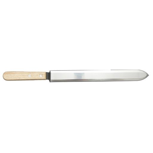 [AMAT6-117356] Cutit aplicol din inox lama dreapta si maner din lemn 400mm