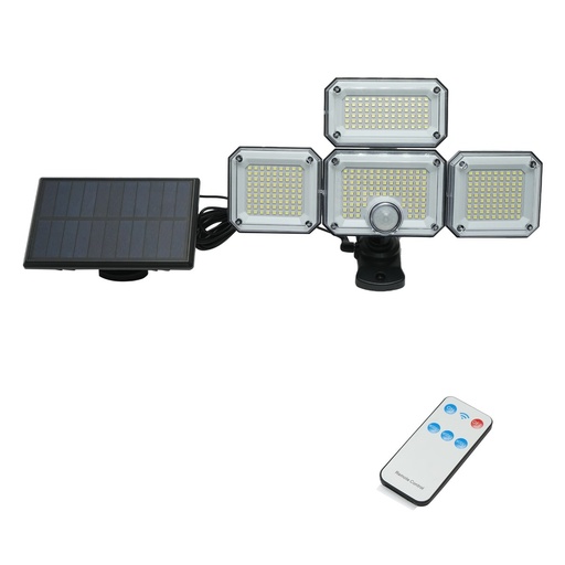 [AMAT6-117748] Lampa LED 8W cu panou solar 1.5W, baterie 2400mAh, senzor de miscare si telecomanda IP65