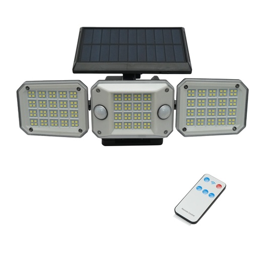 [AMAT6-117750] Lampa LED cu panou solar 1.8W/5.5V, baterie 2000mAh, senzor de miscare si telecomanda IP65