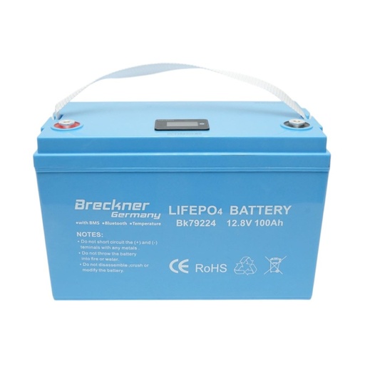 [AMAT6-117826] Baterie Li-ion LiFePO4 12.8V, 100Ah cu BMS, Bluetooth si protectie temperatura IP54