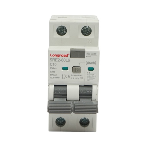 [AMAT6-118062] Siguranta diferentiala automata RCBO 1+N, 10A 230VAC, 300mA, 6kA Longroad