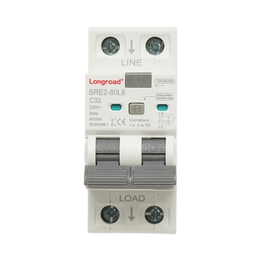 [AMAT6-118066] Siguranta diferentiala automata RCBO 1+N, 32A 230VAC, 300mA, 6kA Longroad