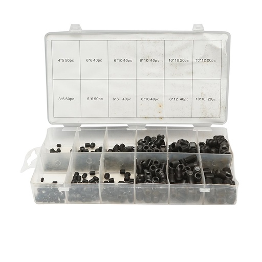 [AMAT6-118177] Trusa stifturi filetate pentru imbus fara cap 450 piese