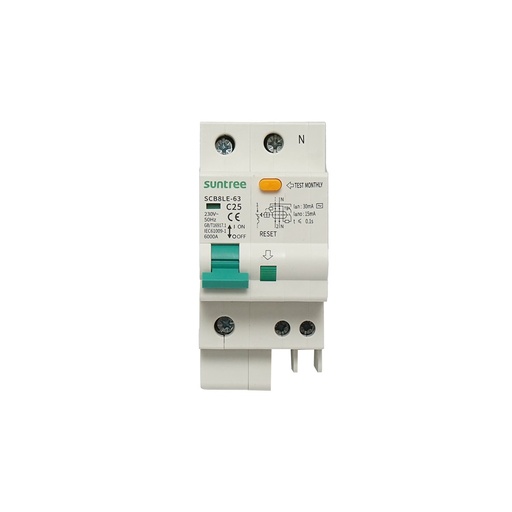 [AMAT6-118266] Siguranta diferentiala 1P+N, 25A, 30mA Suntree