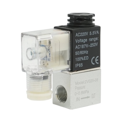 [AMAT6-118893] Electrovalva pneumatica 1 circuit 1/4 inch, AC 220V IP65