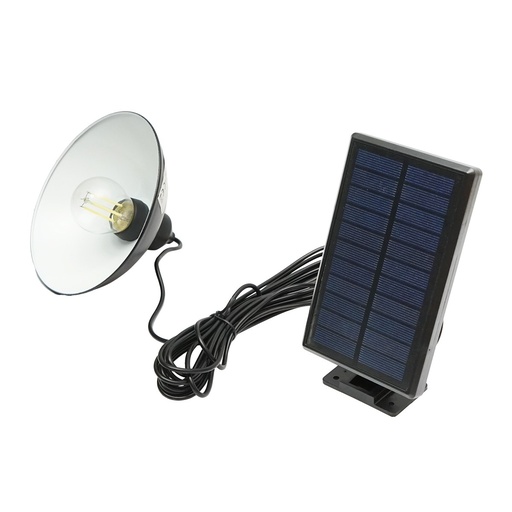 [AMAT6-119133] Lampa solara LED 2W cu panou solar 1.5W/5.5V, baterie 3.7V/1.2 Ah si abajur IP54