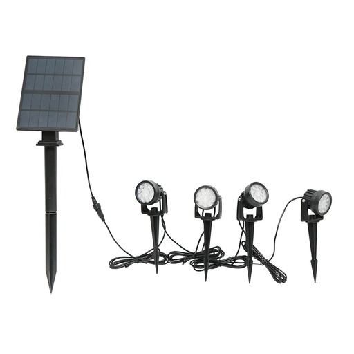 [AMAT6-119137] Set 4 lampi de gradina cu panou solar 2.5W/6V si baterie 3.7V/1.8Ah IP65