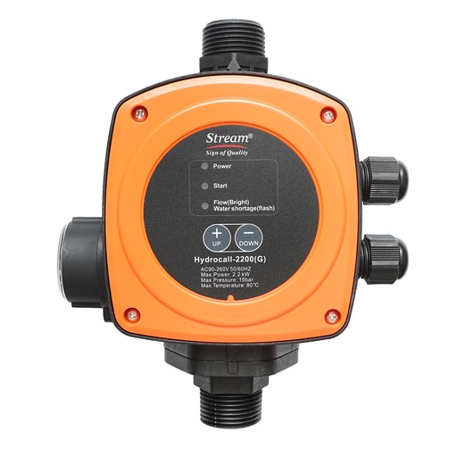 [AMAT6-119139] Presostat electronic automat cu manometru 2.2KW, 220V pentru pompa de apa, presiune reglabila manual max. 15 bar HYDROCALL-2200G