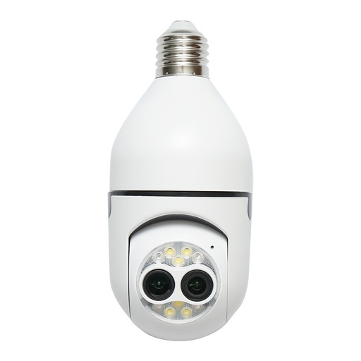 [AMAT6-119178] Camera de supraveghere lentila dubla smart-bulb PTZ, WIFI 2.4G 1080P, tip bec E27 cu senzor de miscare, detectie umana si aplicatie iCSee