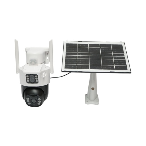 [AMAT6-119203] Camera supraveghere lentila duala 2x2MP, WIFI rotativa cu panou solar 7W, PTZ, 1080P, senzor miscare, night vision, aplicatie V380 Pro
