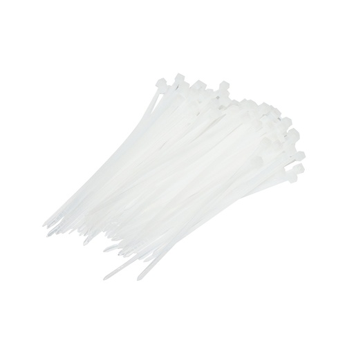 [AMAT6-119299] Faseta colier plastic alb 2.5x100mm 100 buc/set