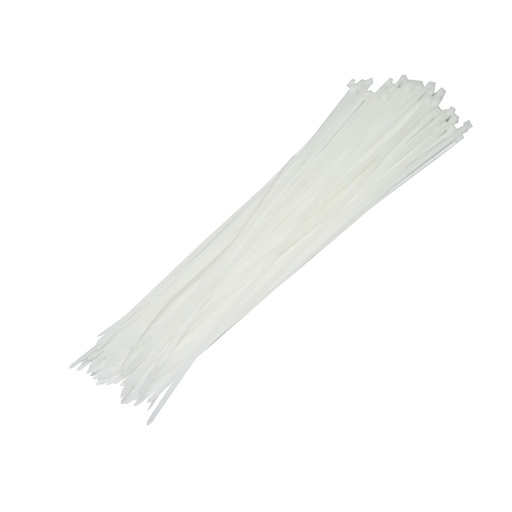 [AMAT6-119335] Faseta, colier plastic alb 3.5x370mm 100 buc/set