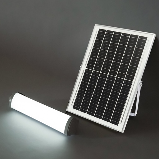 [AMAT6-119354] Lampa LED 150W, 6500K cu panou solar policristalin, telecomanda si acumulator 3600mAh IP20