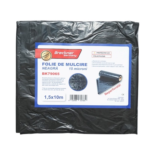 [AMAT6-119368] Set 10 folii mulcire anti buruieni 1.5x10m, 15 microni, neagra neperforata, protectie UV