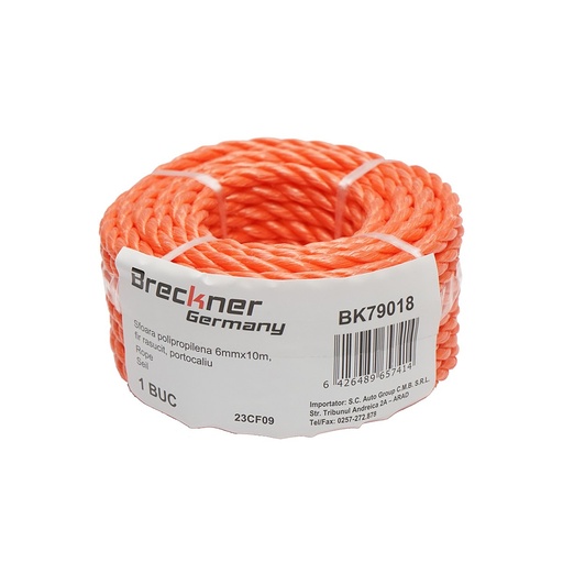 [AMAT6-119388] Sfoara PP fir rasucit portocalie 6mmx10m