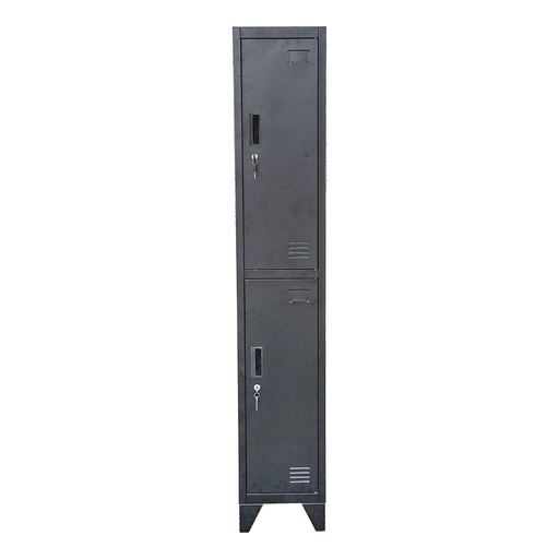 [AMAT6-119451] Dulap metalic fiset dublu tip vestiar negru cu 2 usi securizate 1850x380x450mm