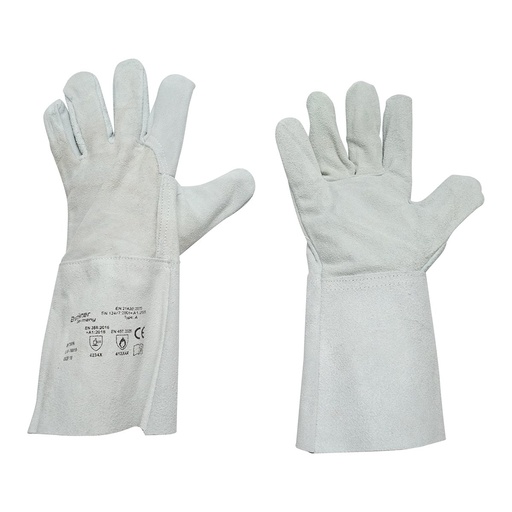 [AMAT6-119584] Manusi de sudura din piele de bovina, manseta protectie 15cm, lungime 35cm marimea 10