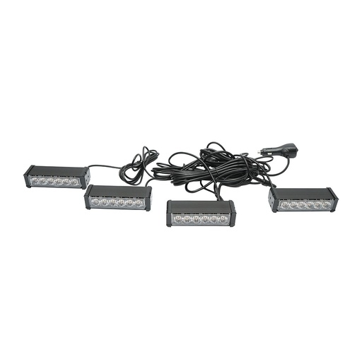 [AMAT6-119637] Set 4 stroboscoape cu 6 LED-uri, lumina galbena 12V