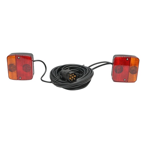 [AMAT6-119675] Set lampi magnetice 12V pentru remorca, fisa 7 pini, cablu intre stopuri de 2.5m, cablu fisa 7.5m