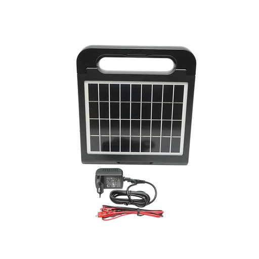 [AMAT6-119709] Aparat generator de impulsuri 2 Joule 10km, 220V cu panou solar 5W 9V si baterie 6V 7Ah