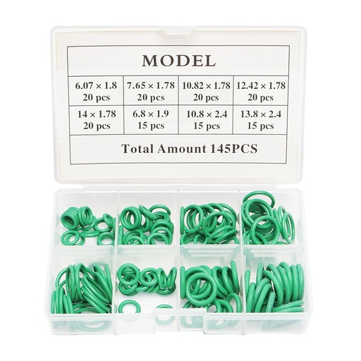 [AMAT6-120151] Trusa O-ring verde pentru sistem de aer conditionat 145 piese