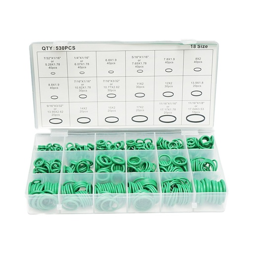 [AMAT6-120152] Trusa O-ring verde 530 piese pentru sistem de aer conditionat