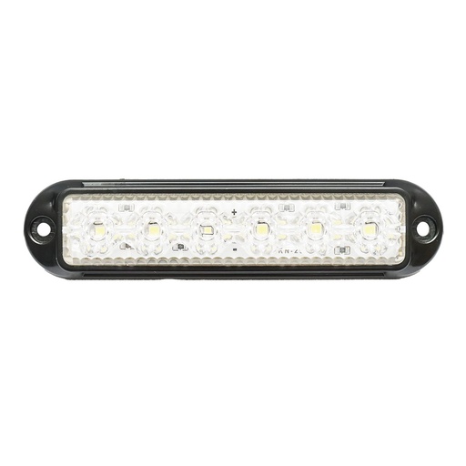[AMAT6-120409] Lampa laterala gabarit LED 12-24V, alb 155x37mm, rama neagra