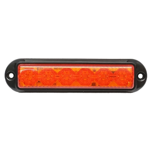 [AMAT6-120413] Lampa laterala gabarit LED 12-24V galbena 4 functii 155x37mm, rama neagra