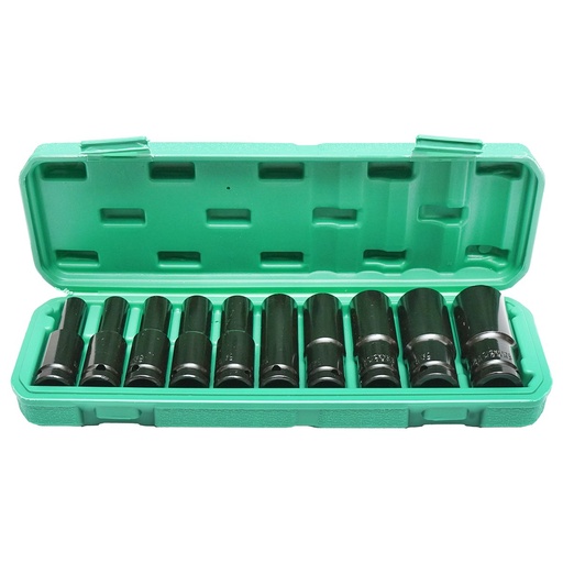 [AMAT6-120415] Trusa chei tubulare de impact lungi 8-24mm, patrat 1/2 inch 10 piese