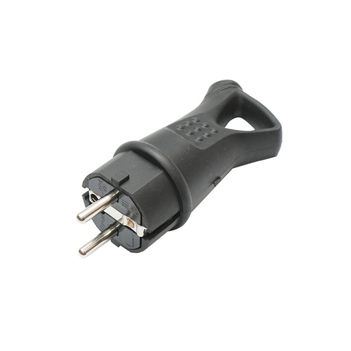 [AMAT6-120421] Stecher schuko cauciuc 250V, 16A cu maner si impamantare IP44