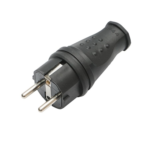 [AMAT6-120422] Stecher schuko cauciuc 250V, 16A cu maner si impamantare IP44