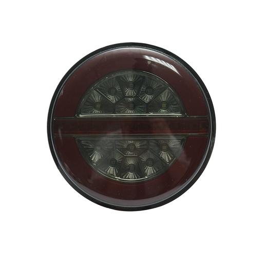 [AMAT6-120476] Lampa stop spate rotunda LED NEON fumuriu 12-24V cu 4 functii 140x35mm