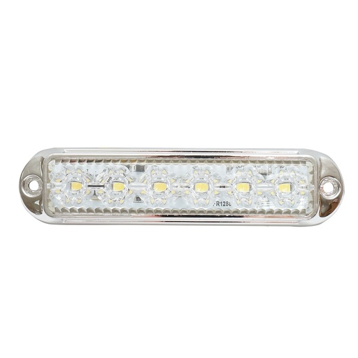 [AMAT6-120482] Lampa laterala gabarit LED 12-24V alba 4 functii 155x37mm, rama cromata