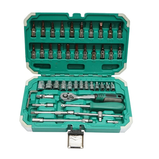 [AMAT6-120546] Trusa chei tubulare, torx, hex cu clichet 46 piese