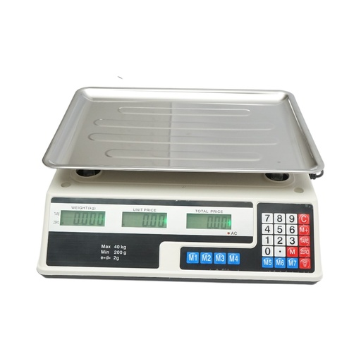 [AMAT6-120613] Cantar electronic cu ecran LCD, capacitate 40 Kg cu baterie 4V